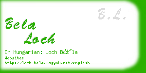 bela loch business card